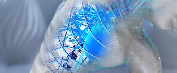 Rendering CGI anatomico corpo umano per visual farmaceutico meccanismo d'azione